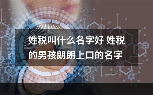 姓税叫什么名字好 姓税的男孩朗朗上口的名字