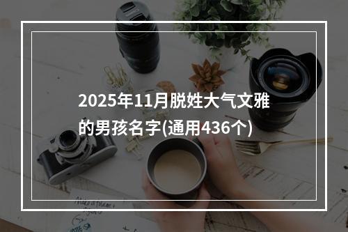2025年11月脱姓大气文雅的男孩名字(通用436个)