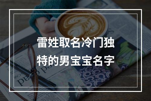 雷姓取名冷门独特的男宝宝名字
