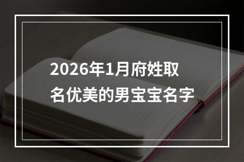 2026年1月府姓取名优美的男宝宝名字