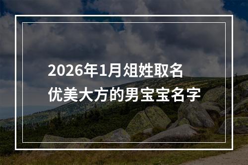 2026年1月俎姓取名优美大方的男宝宝名字