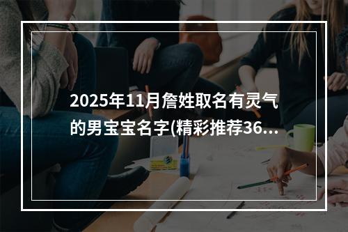 2025年11月詹姓取名有灵气的男宝宝名字(精彩推荐368个)