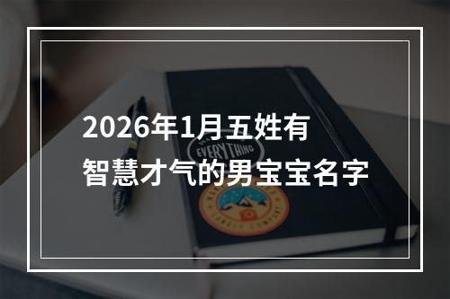 2026年1月五姓有智慧才气的男宝宝名字