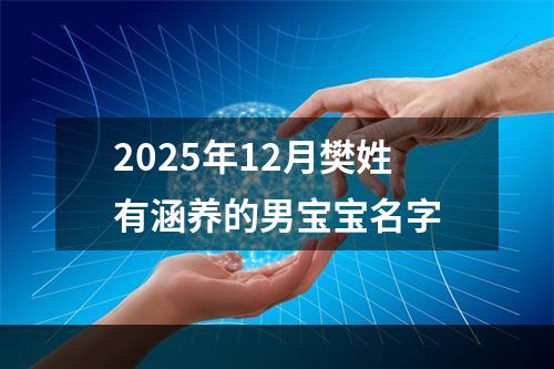 2025年12月樊姓有涵养的男宝宝名字