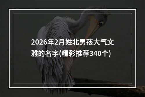 2026年2月姓北男孩大气文雅的名字(精彩推荐340个)