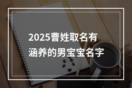 2025曹姓取名有涵养的男宝宝名字