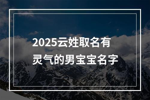 2025云姓取名有灵气的男宝宝名字