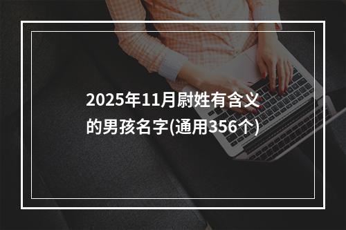 2025年11月尉姓有含义的男孩名字(通用356个)