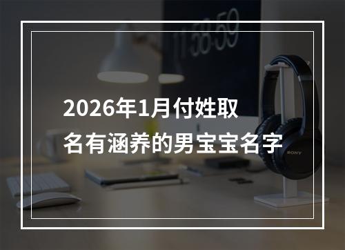 2026年1月付姓取名有涵养的男宝宝名字