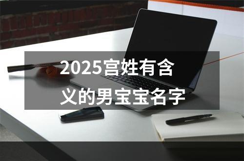 2025宫姓有含义的男宝宝名字