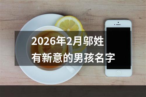 2026年2月邬姓有新意的男孩名字