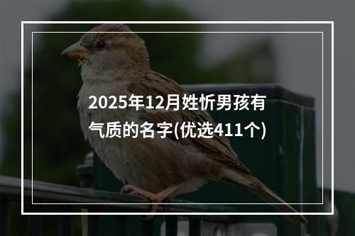 2025年12月姓忻男孩有气质的名字(优选411个)