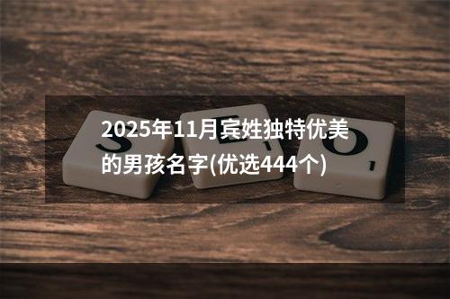 2025年11月宾姓独特优美的男孩名字(优选444个)