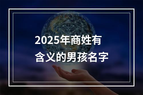 2025年商姓有含义的男孩名字