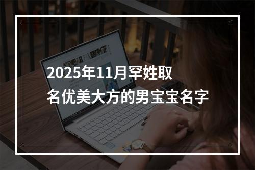 2025年11月罕姓取名优美大方的男宝宝名字