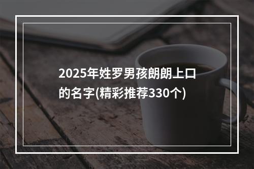 2025年姓罗男孩朗朗上口的名字(精彩推荐330个)