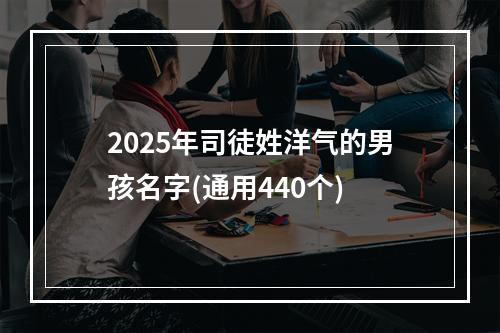 2025年司徒姓洋气的男孩名字(通用440个)