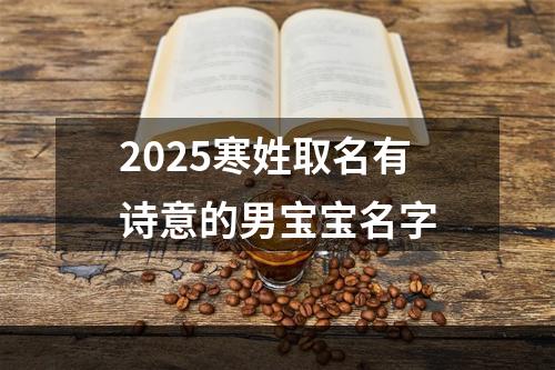 2025寒姓取名有诗意的男宝宝名字