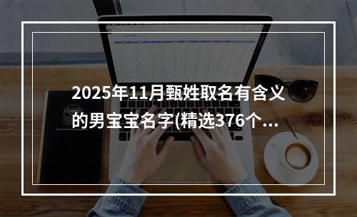 2025年11月甄姓取名有含义的男宝宝名字(精选376个)