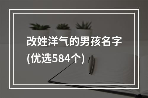 改姓洋气的男孩名字(优选584个)