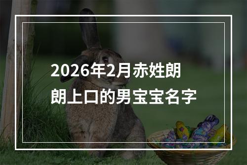 2026年2月赤姓朗朗上口的男宝宝名字
