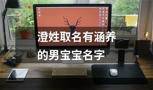 澄姓取名有涵养的男宝宝名字