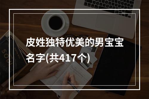 皮姓独特优美的男宝宝名字(共417个)