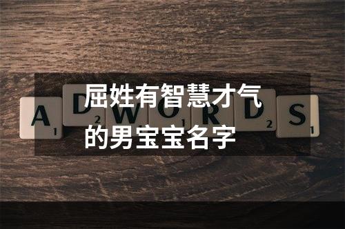 屈姓有智慧才气的男宝宝名字