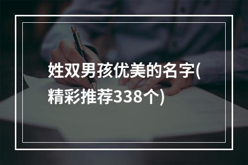 姓双男孩优美的名字(精彩推荐338个)