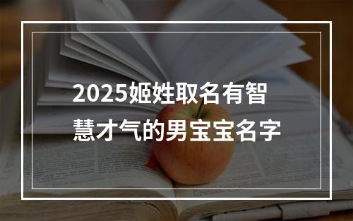 2025姬姓取名有智慧才气的男宝宝名字