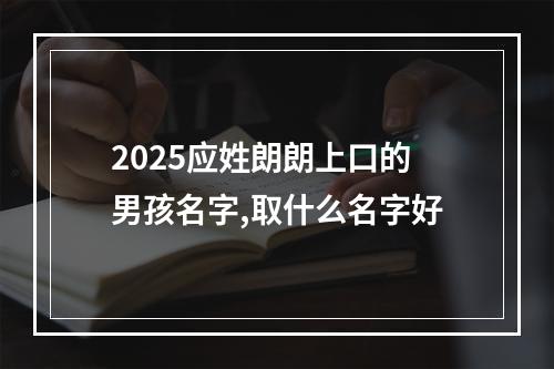 2025应姓朗朗上口的男孩名字,取什么名字好