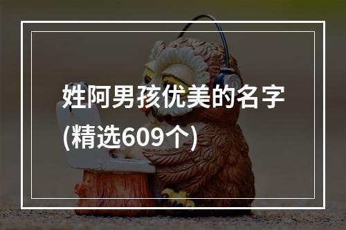 姓阿男孩优美的名字(精选609个)
