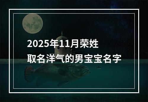 2025年11月荣姓取名洋气的男宝宝名字