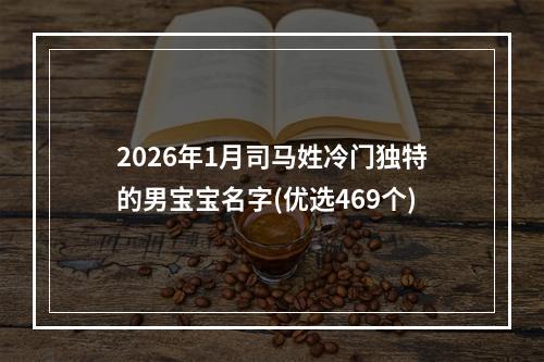 2026年1月司马姓冷门独特的男宝宝名字(优选469个)