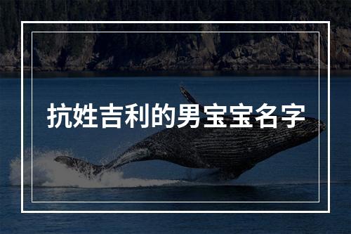 抗姓吉利的男宝宝名字