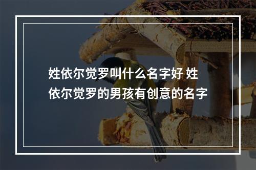 姓依尔觉罗叫什么名字好 姓依尔觉罗的男孩有创意的名字