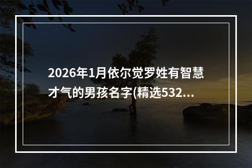 2026年1月依尔觉罗姓有智慧才气的男孩名字(精选532个)