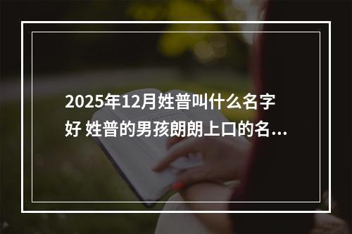 2025年12月姓普叫什么名字好 姓普的男孩朗朗上口的名字