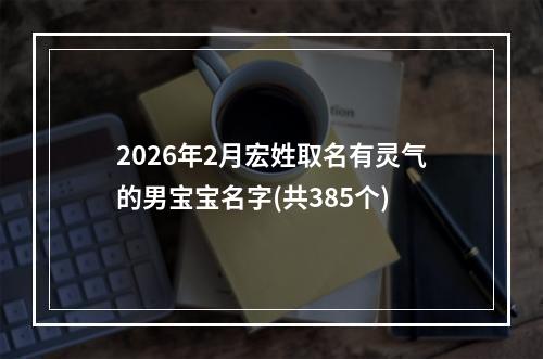 2026年2月宏姓取名有灵气的男宝宝名字(共385个)