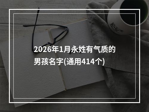 2026年1月永姓有气质的男孩名字(通用414个)