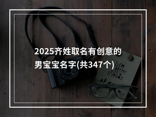 2025齐姓取名有创意的男宝宝名字(共347个)