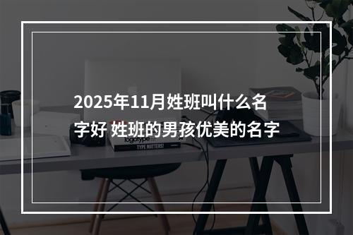 2025年11月姓班叫什么名字好 姓班的男孩优美的名字