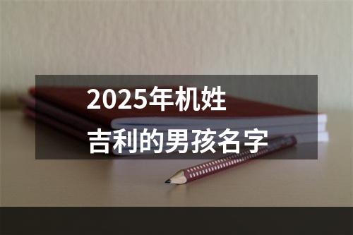 2025年机姓吉利的男孩名字