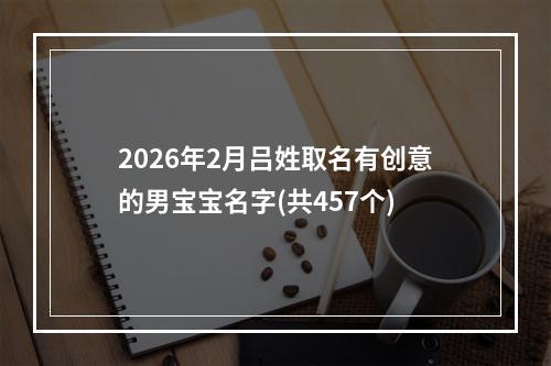 2026年2月吕姓取名有创意的男宝宝名字(共457个)
