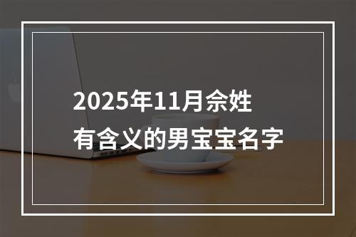 2025年11月佘姓有含义的男宝宝名字