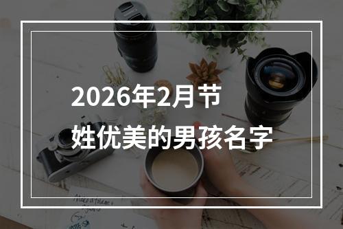 2026年2月节姓优美的男孩名字