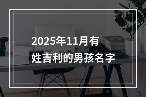 2025年11月有姓吉利的男孩名字