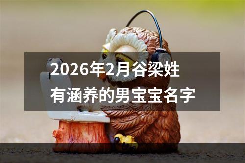 2026年2月谷梁姓有涵养的男宝宝名字