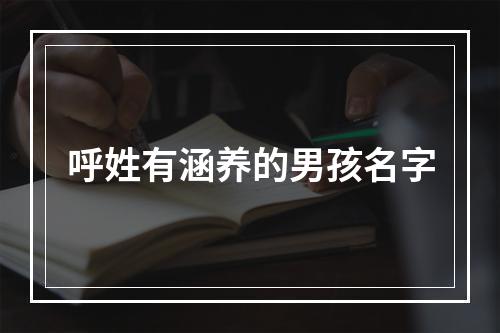 呼姓有涵养的男孩名字