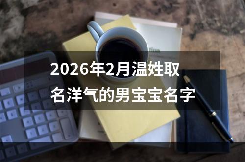 2026年2月温姓取名洋气的男宝宝名字